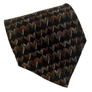 Cocktail Collection Vodka As Seen Under the Microscope Black Brown Geometric Tie